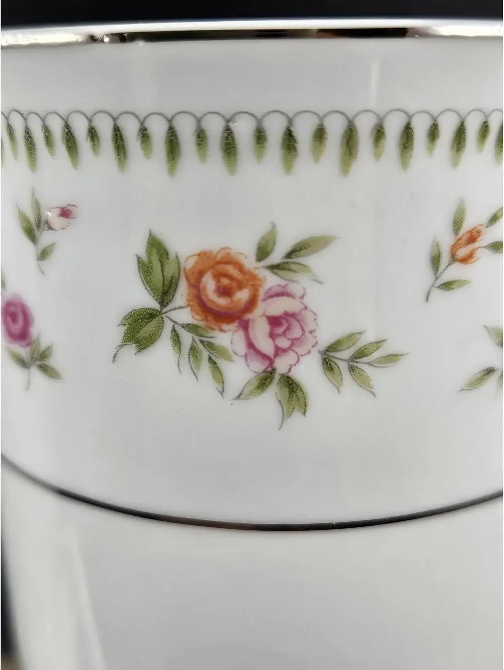 Abingdon Floral Pink Green Shower Setup Kit 6pc Hostess Set Mug Butter Dish Bowl